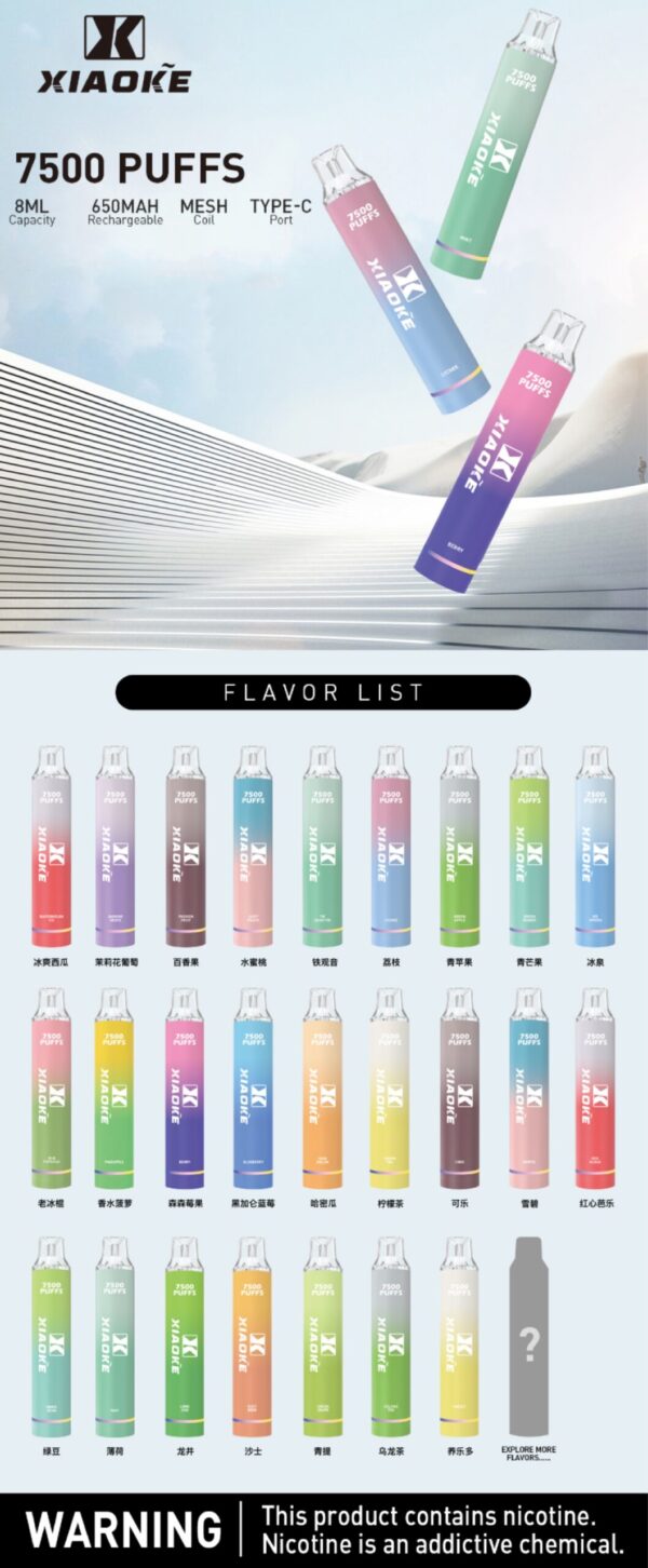 微信图片_20250610135026-scaled-1.jpg 🔥梟客7500口一次性電子煙🔥 發光梟客7500口大容量拋棄式電子煙 | 吸入時 亮彩色跑馬燈 | 台灣現貨供應 | 711 貨到付款【滿十送一】